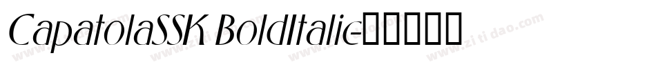 CapatolaSSK BoldItalic字体转换